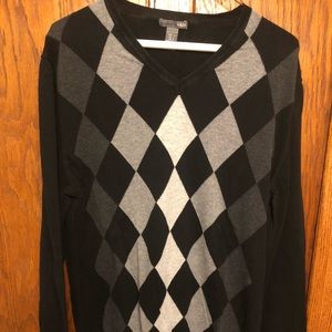 H&M argyle sweater size large